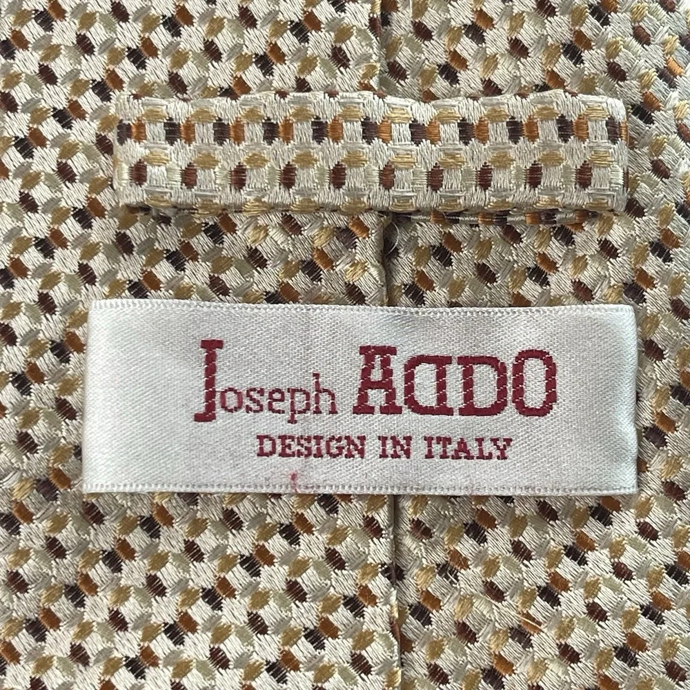 Joseph Addo 100% Silk Handmade Gold Tie Designed in Italy‎